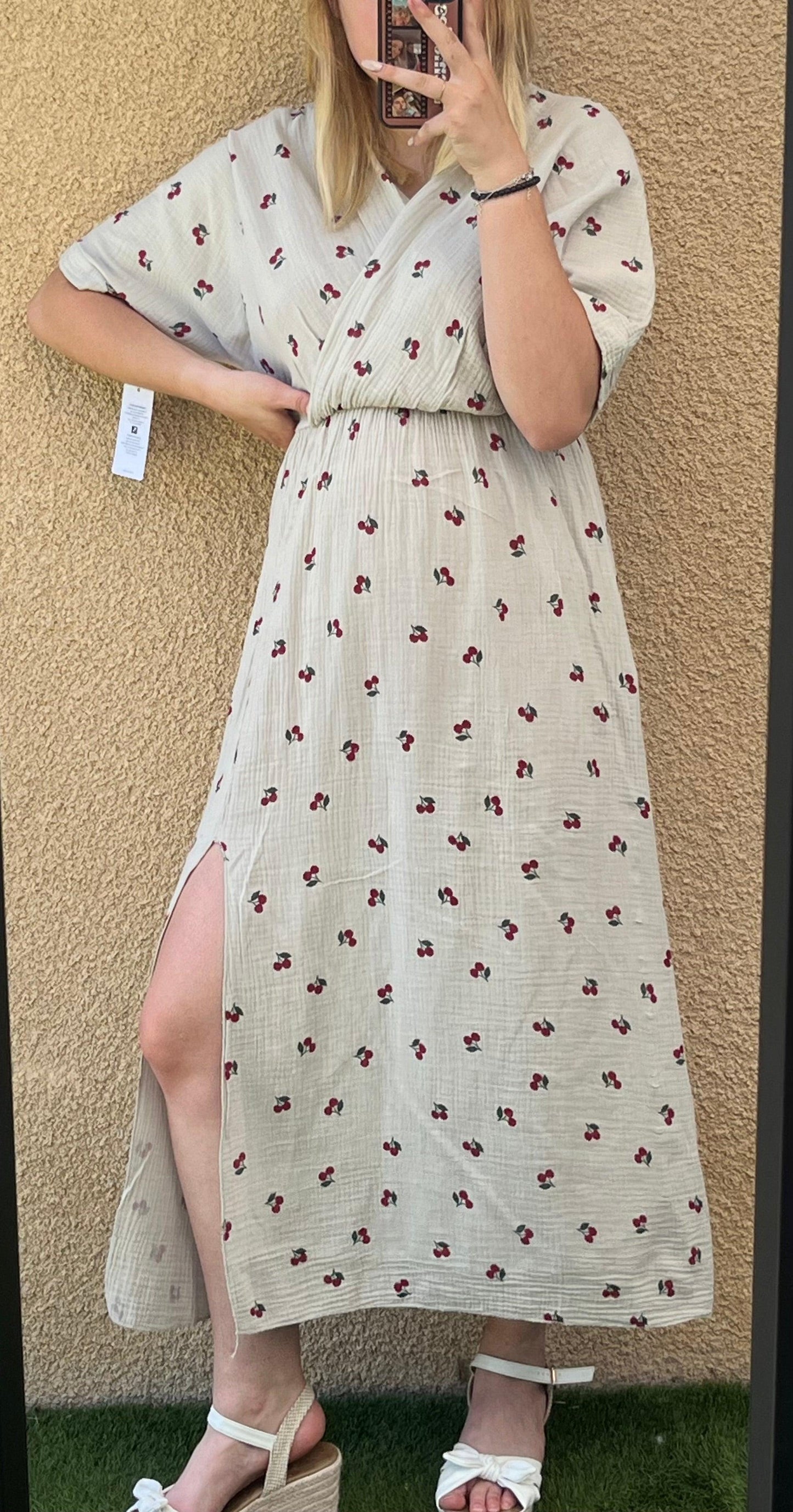 Robe beige Meline - Seizecollection