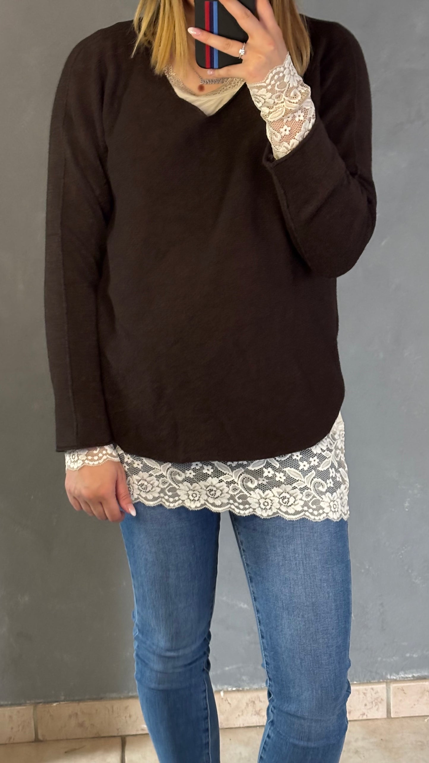 Sous pull dentelle