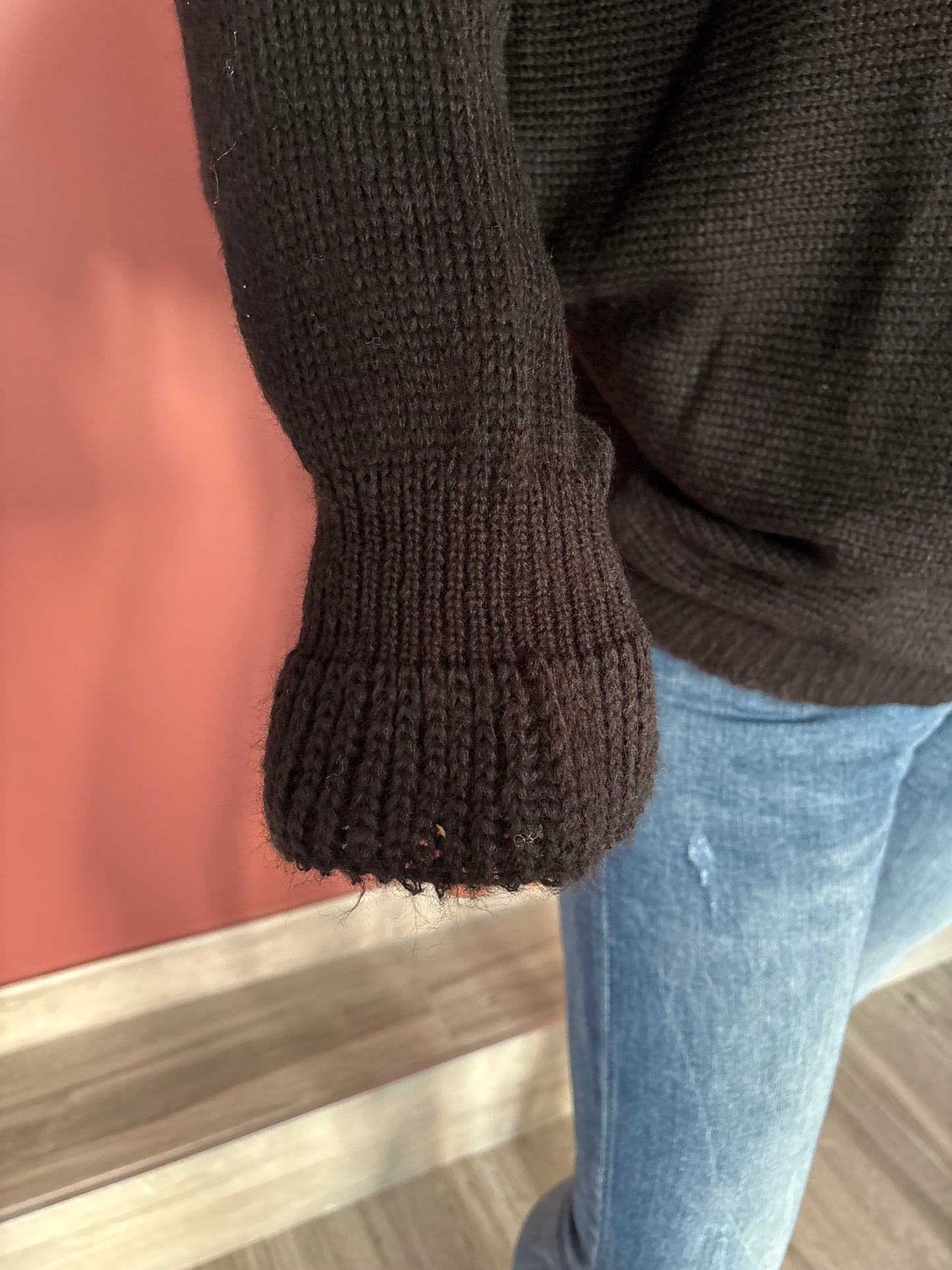Pull en laine noir