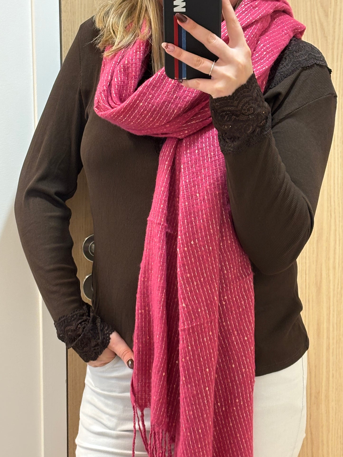 Écharpe brillante (plusieurs coloris)