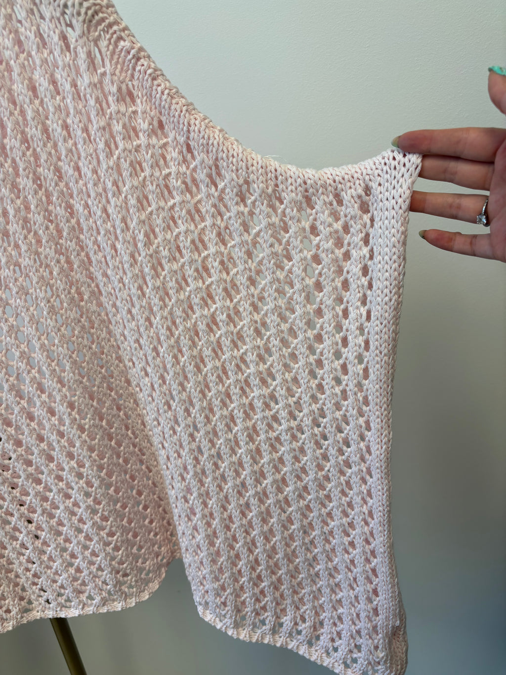 Top ample stylo poncho à crochet