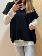Pull sans manche extra doux