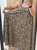 robe Justine longue bretelles léopard