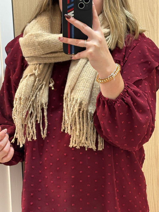 Écharpe brillante (plusieurs coloris)