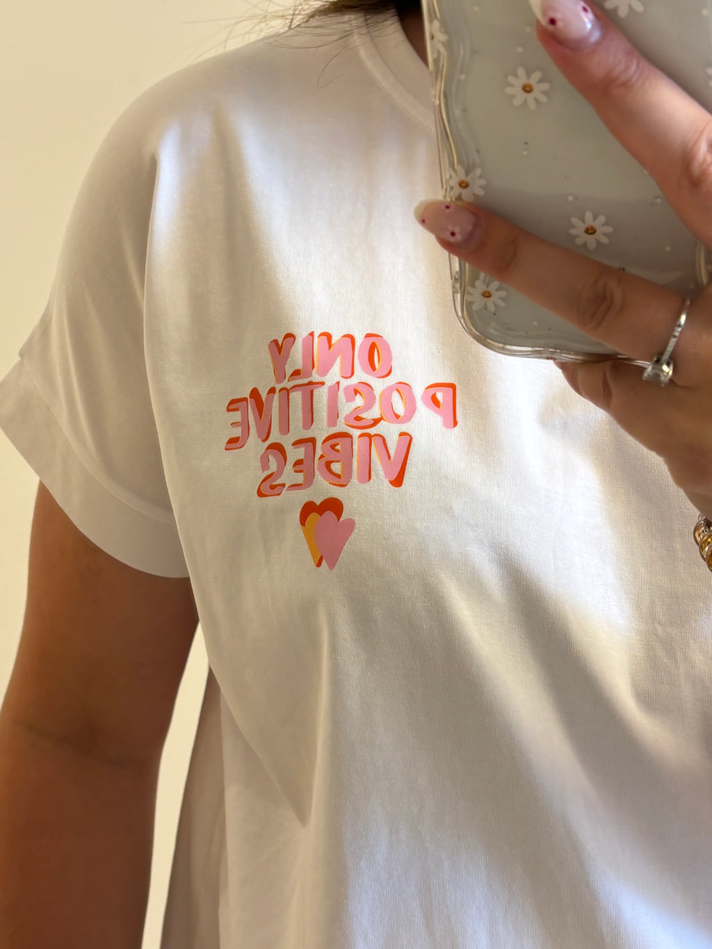 teeshirt tendance « Only positive vibes »