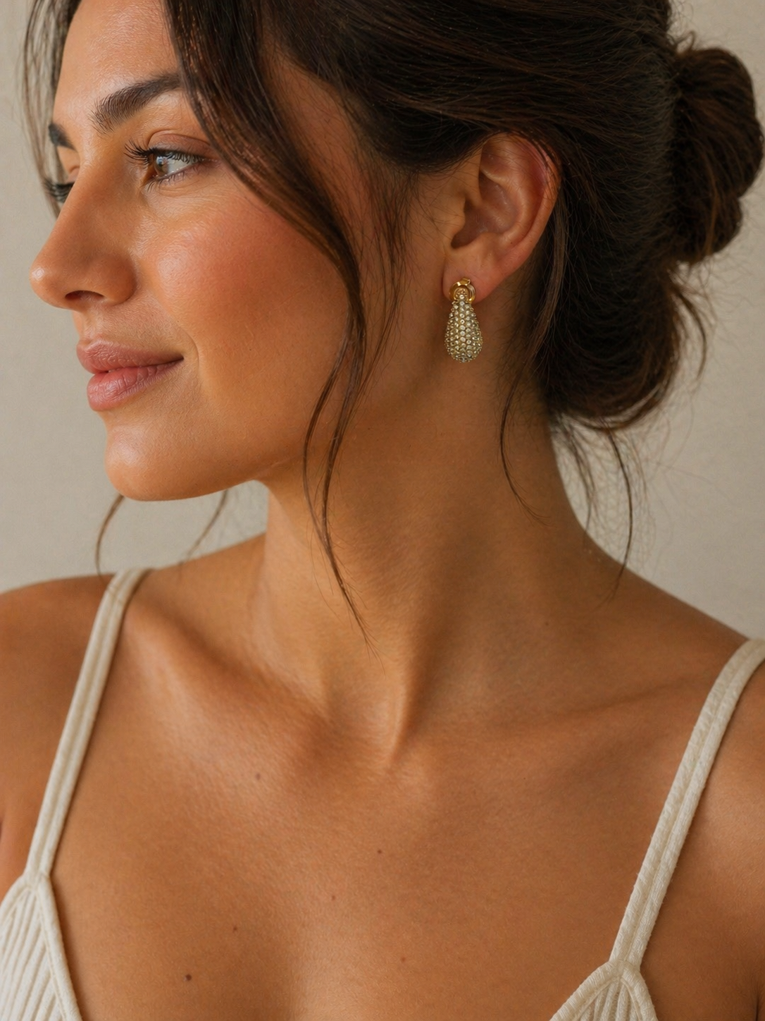 Boucle d’oreille goûte à paillettes
