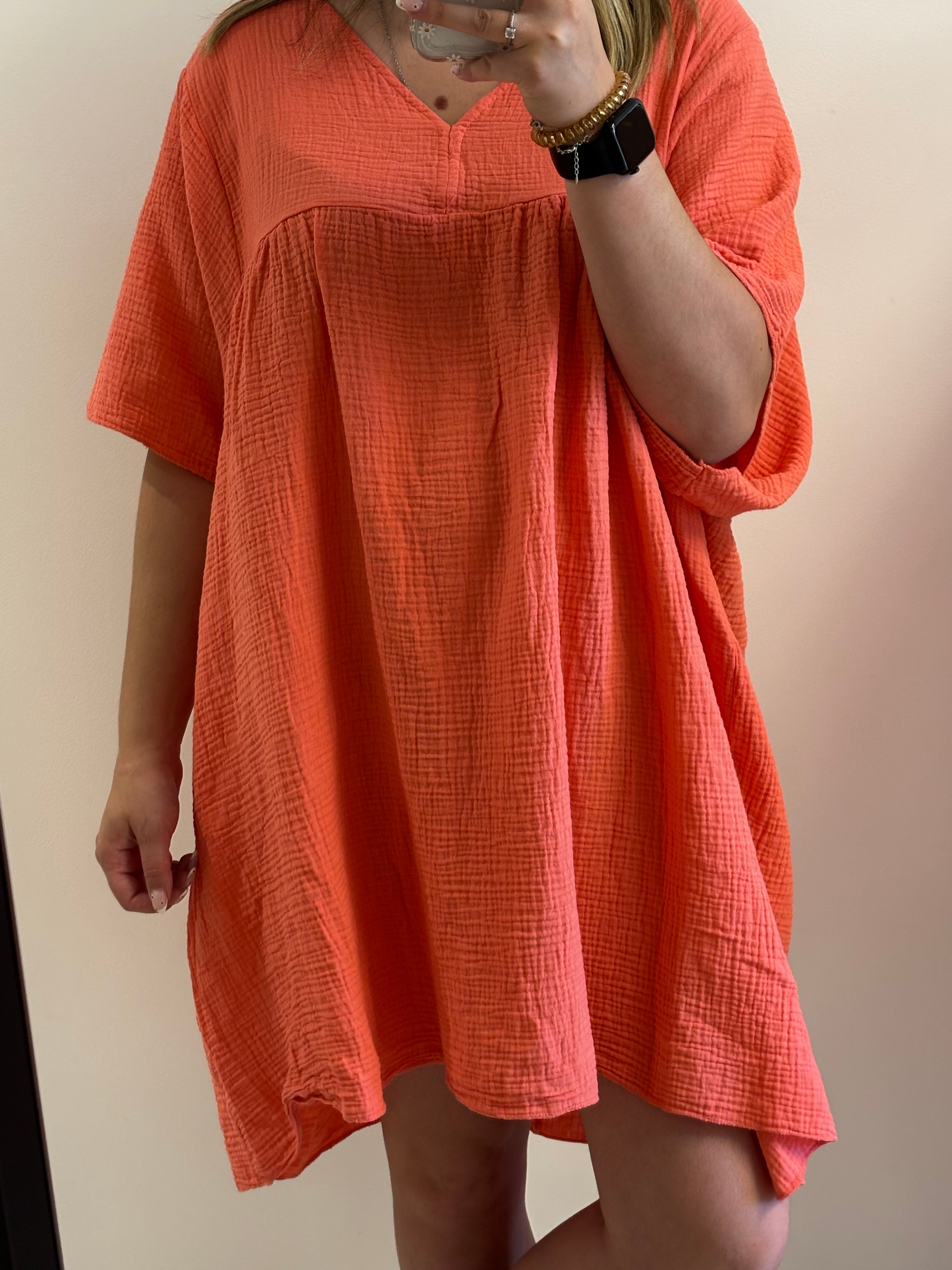 robe courte gaz de coton