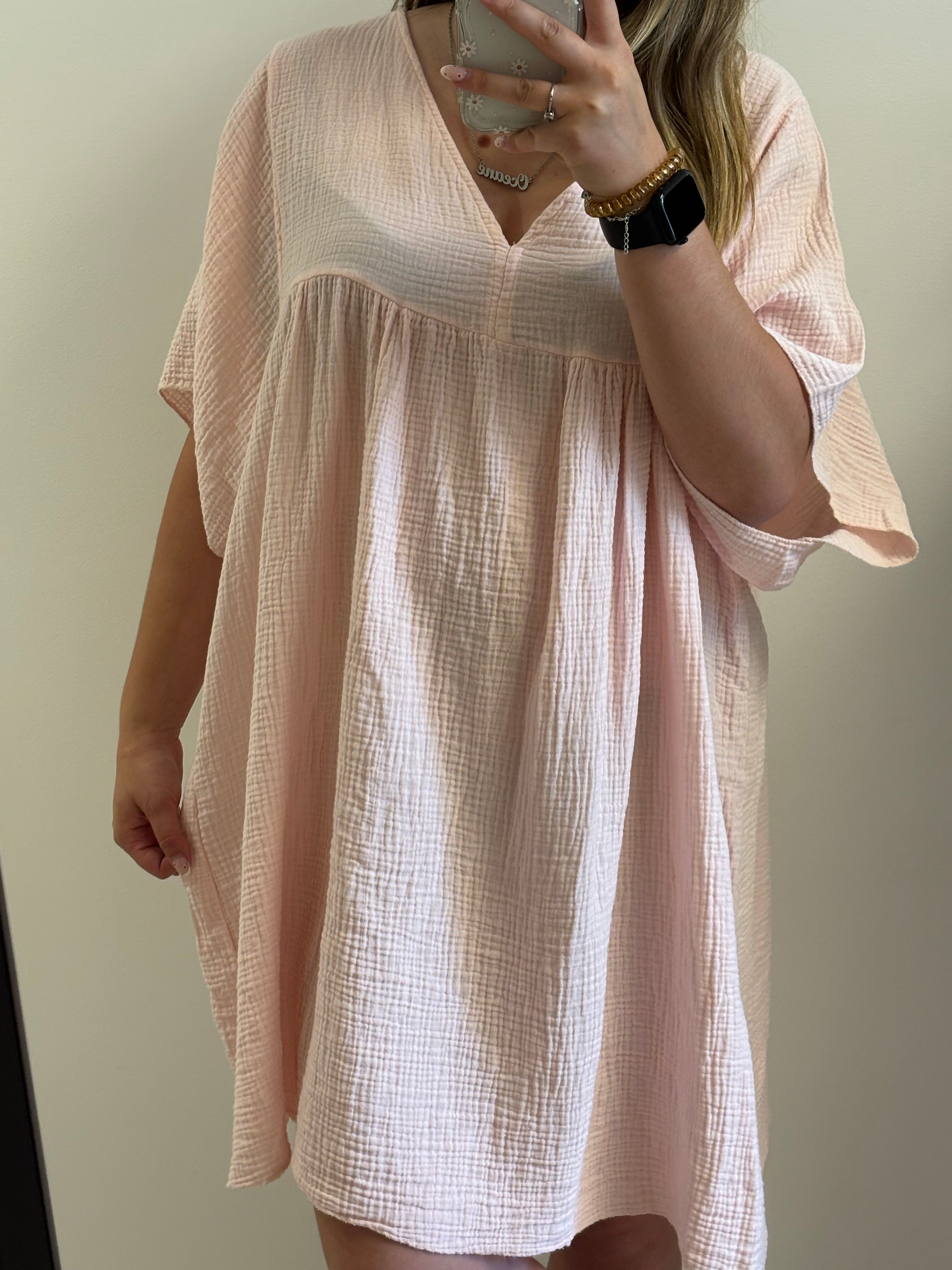 robe courte gaz de coton