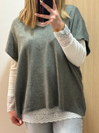 Pull sans manche extra doux