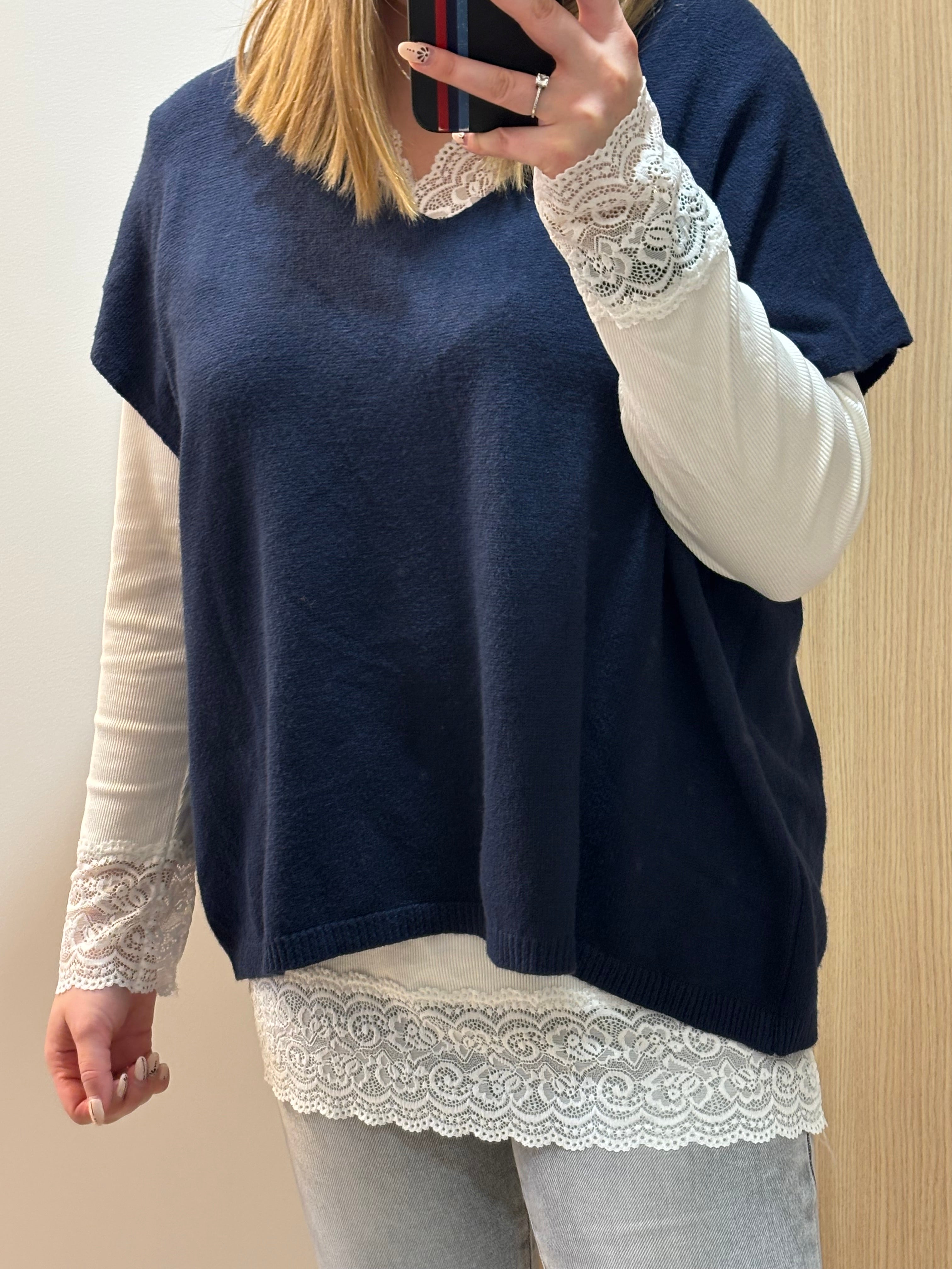 Pull sans manche extra doux