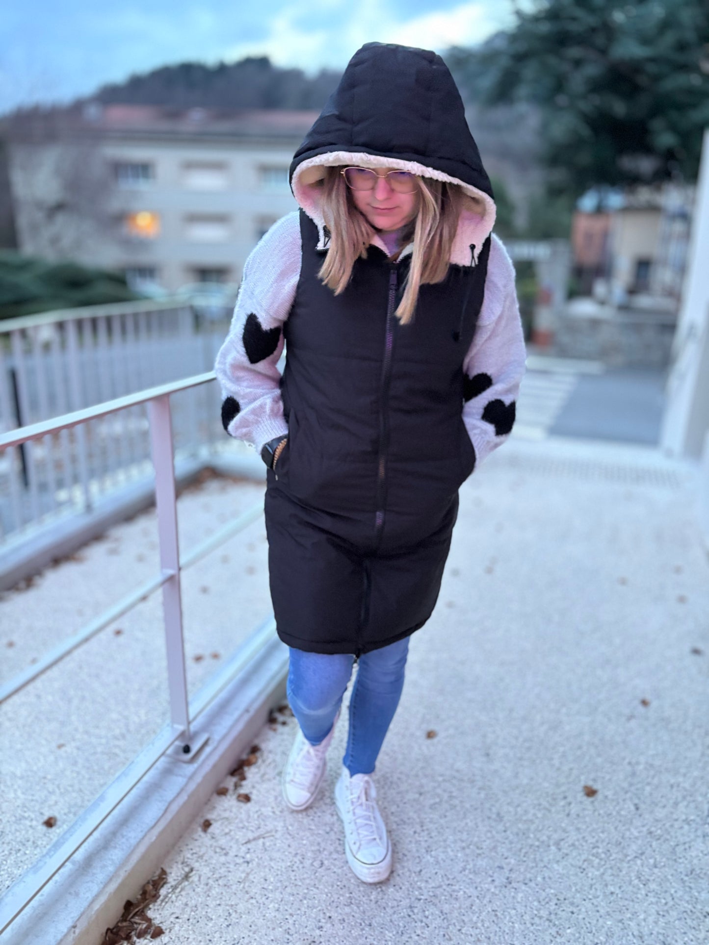 Veste sans manches réversible