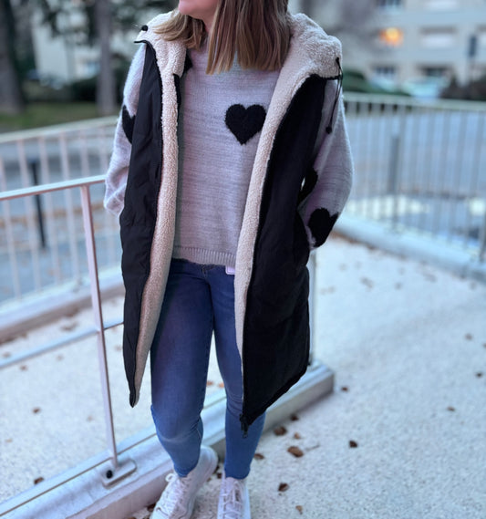 Veste sans manches réversible