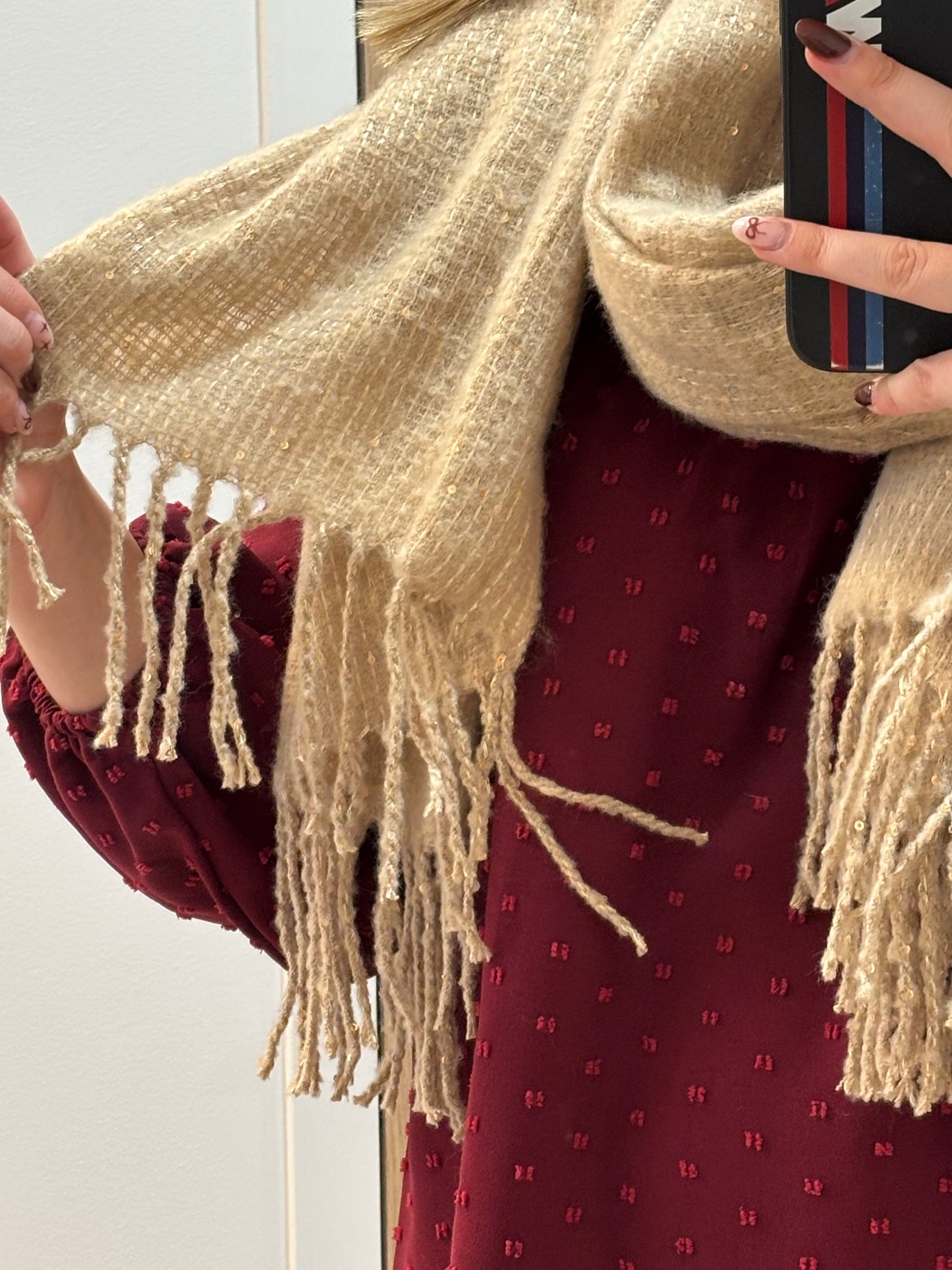 Écharpe brillante (plusieurs coloris)