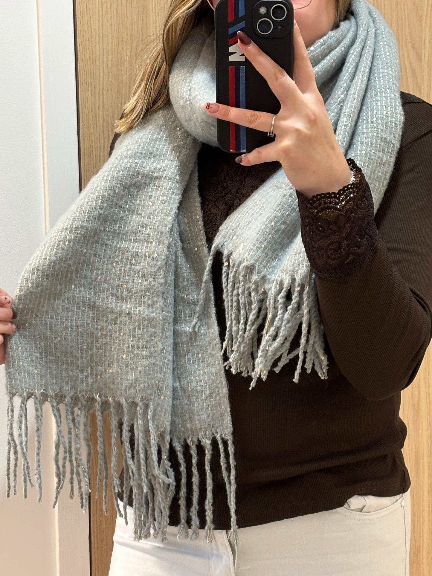 Écharpe brillante (plusieurs coloris)