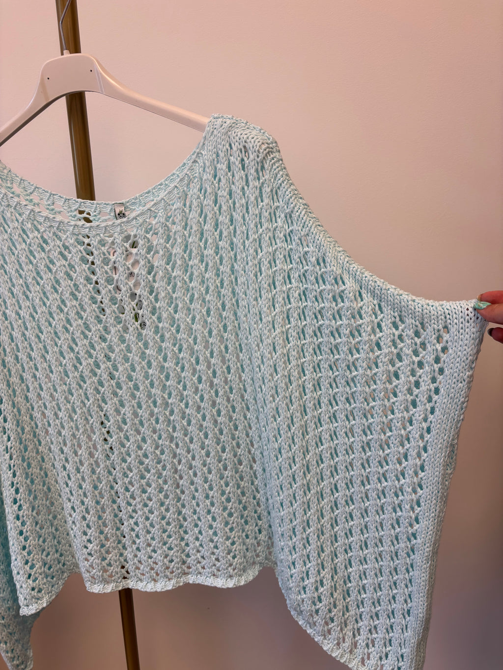 Top ample stylo poncho à crochet