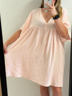 robe courte gaz de coton