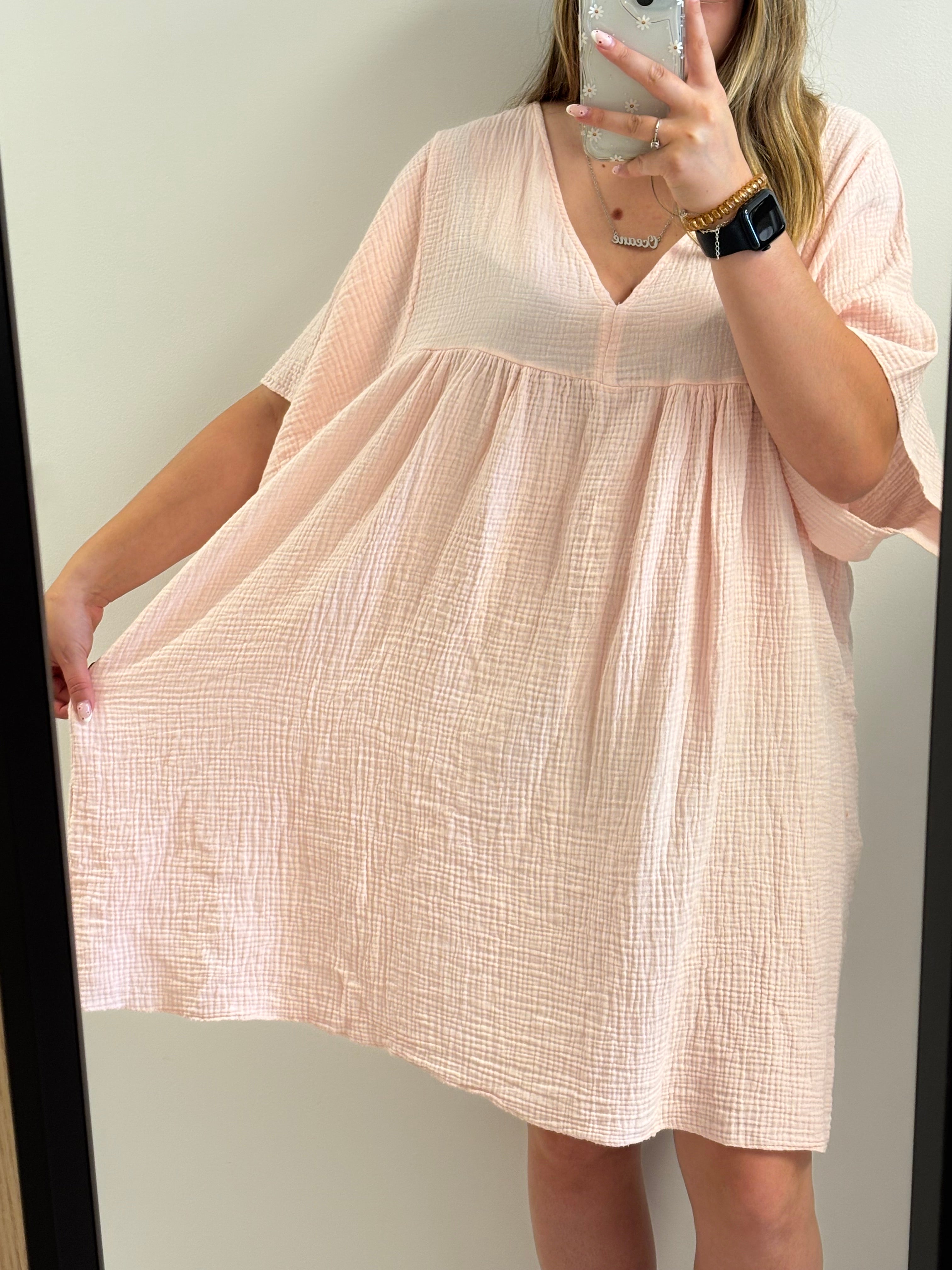 robe courte gaz de coton