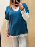 Pull sans manche extra doux