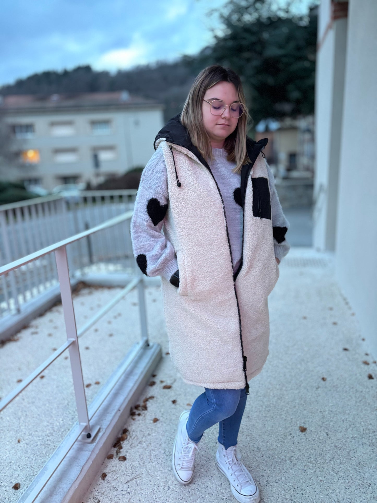 Veste sans manches réversible