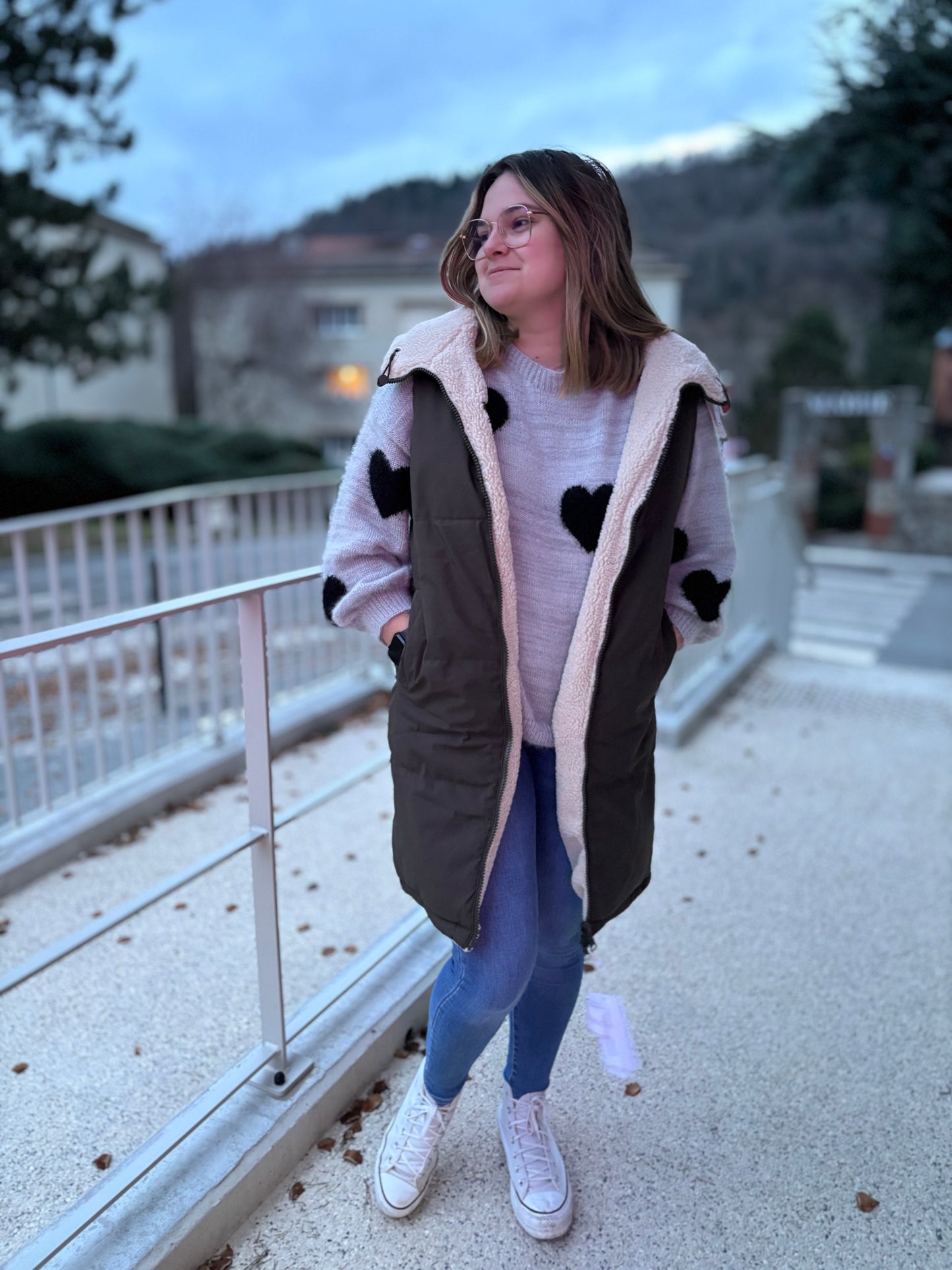 Veste sans manches réversible