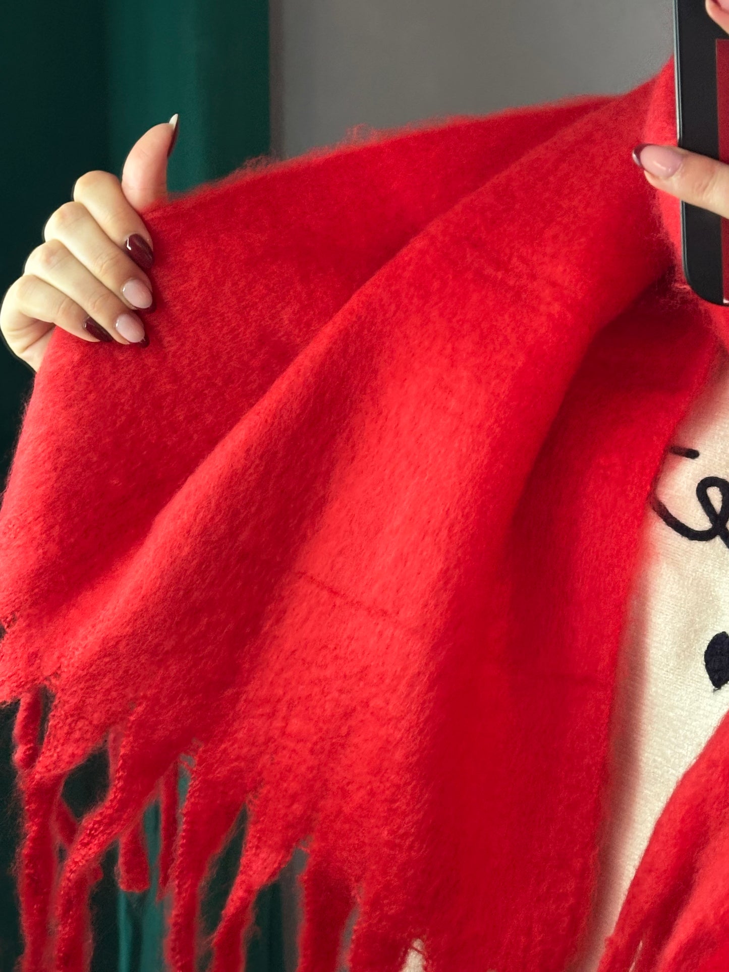 Écharpe à franges (plusieurs coloris)