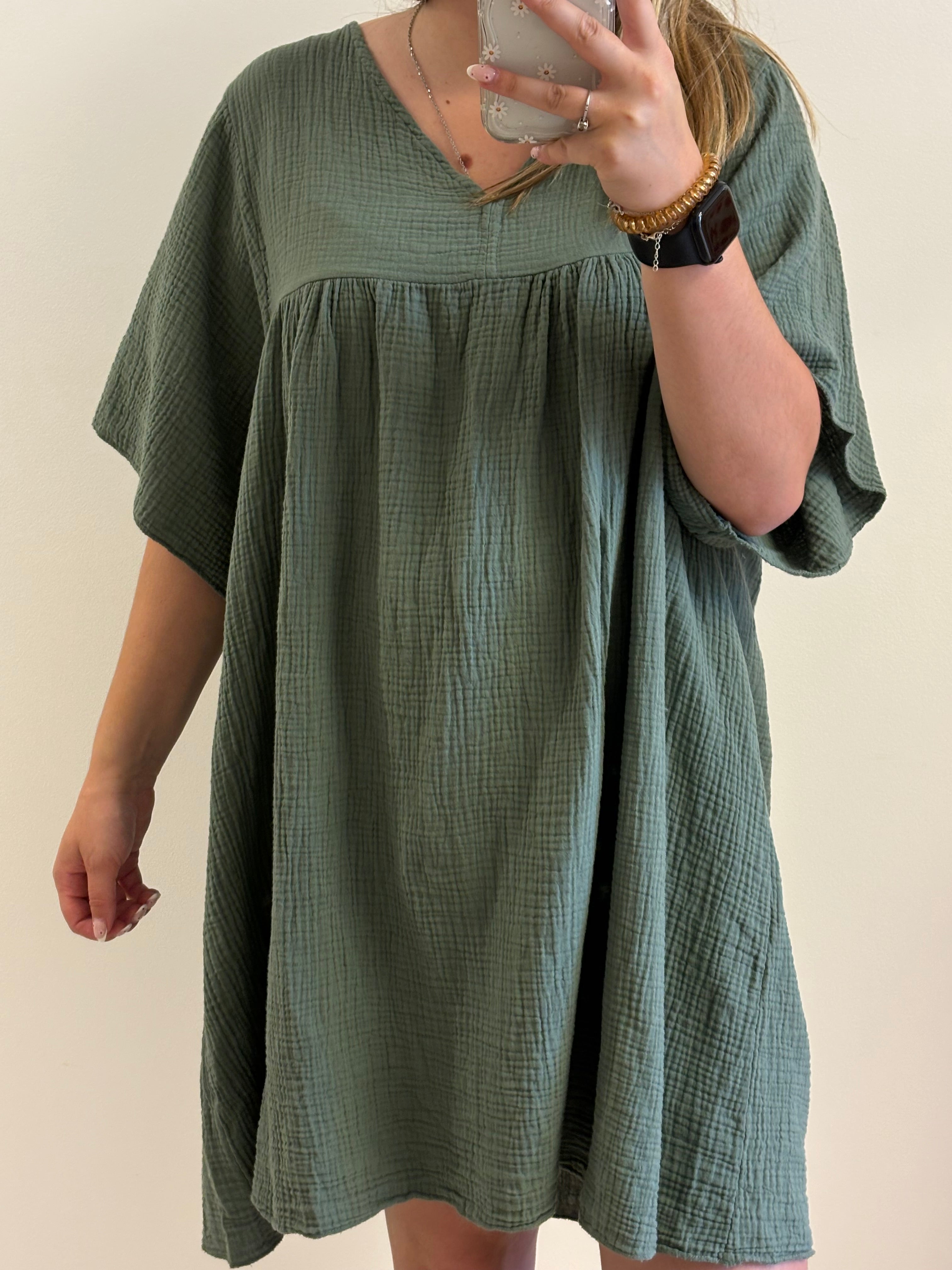 robe courte gaz de coton