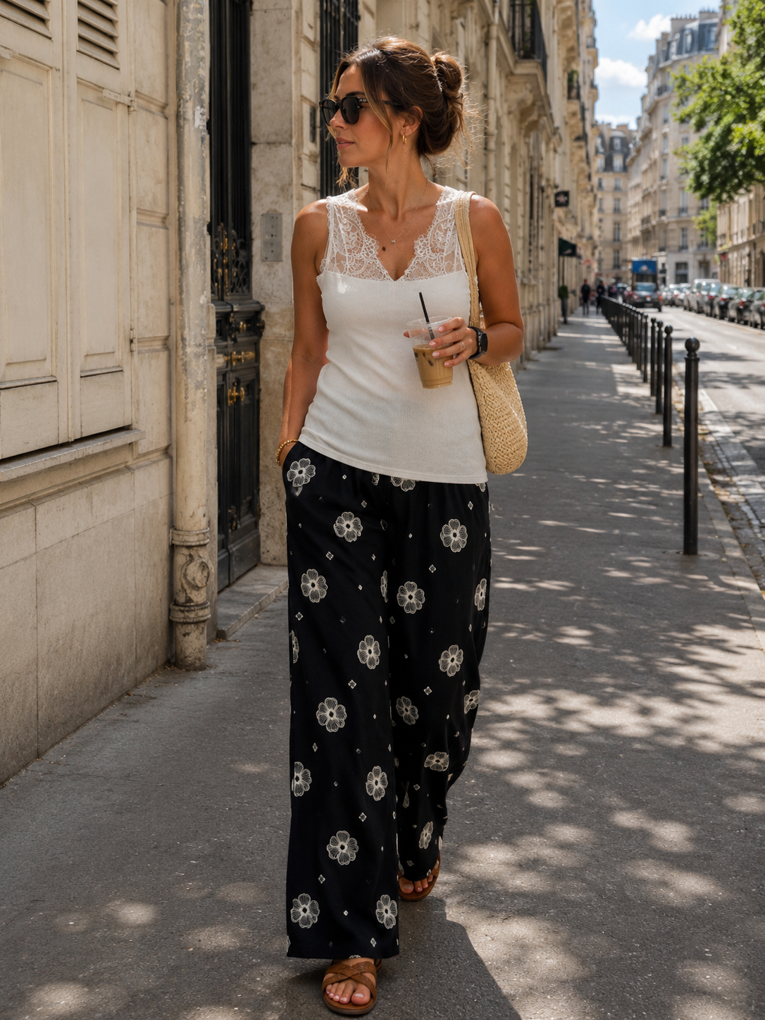 Pantalon Sarah à broderie