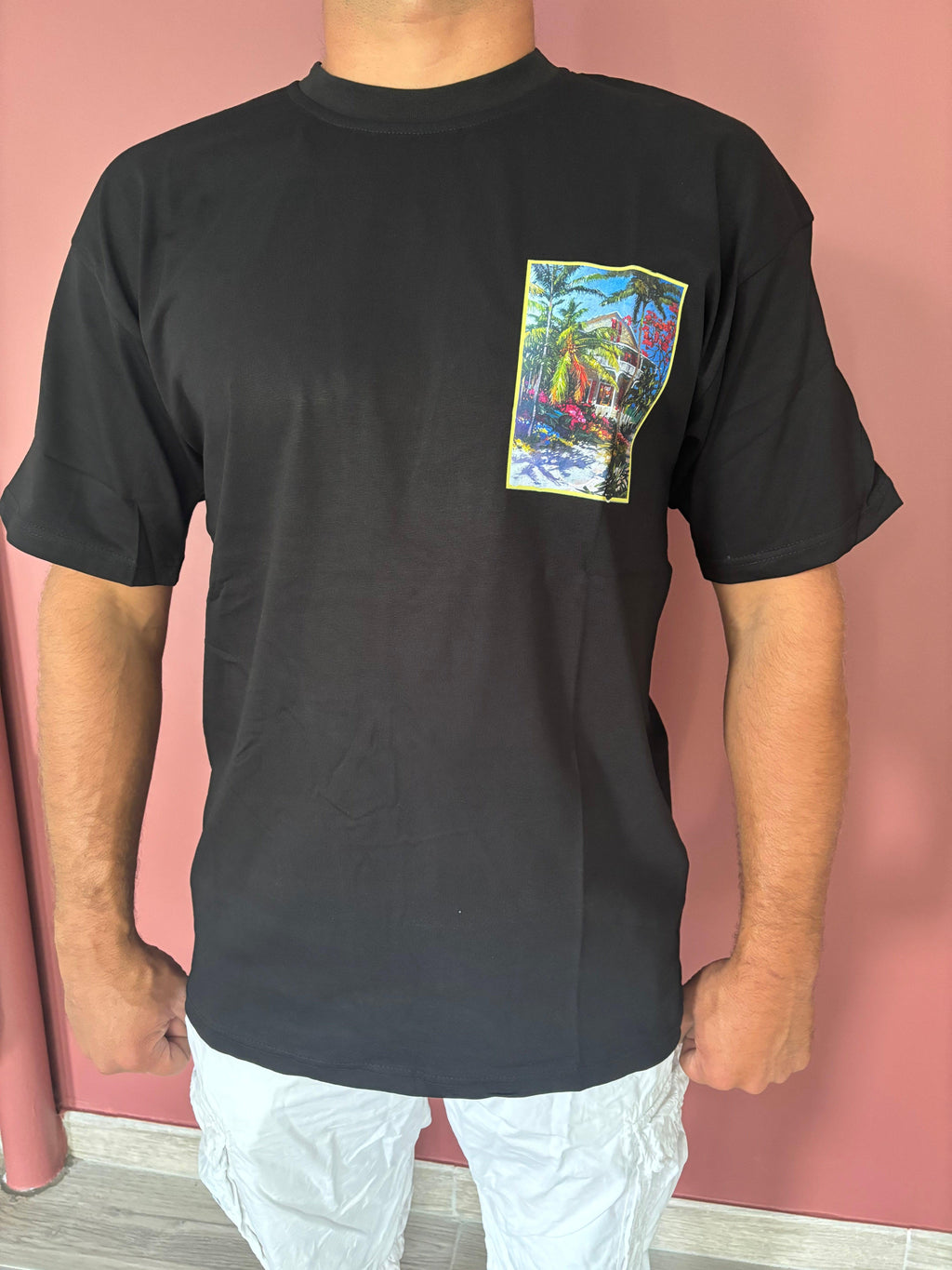 teeshirt tropical noir - Seizecollection