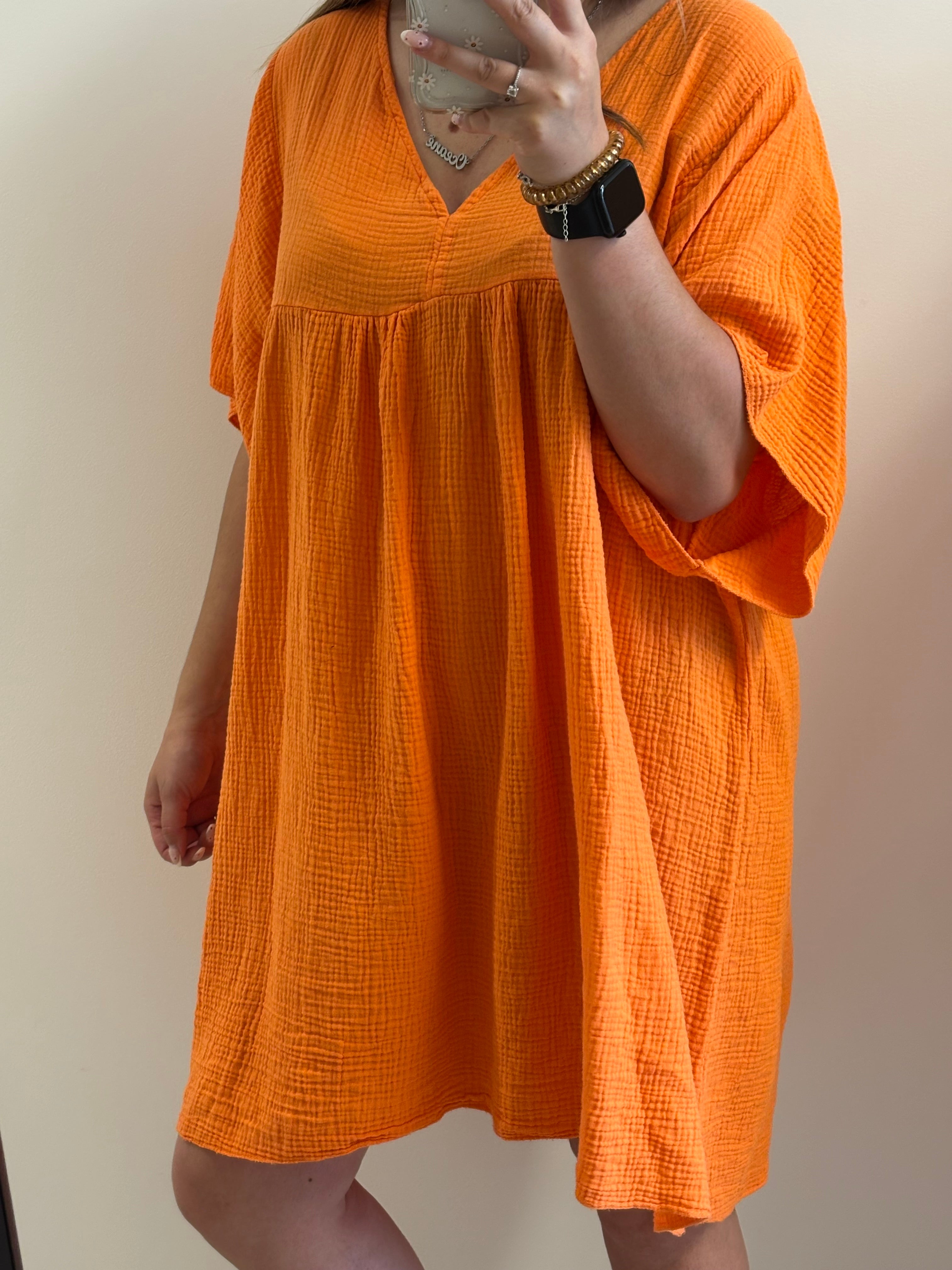 robe courte gaz de coton