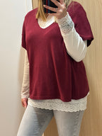 Pull sans manche extra doux