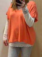 Pull sans manche extra doux