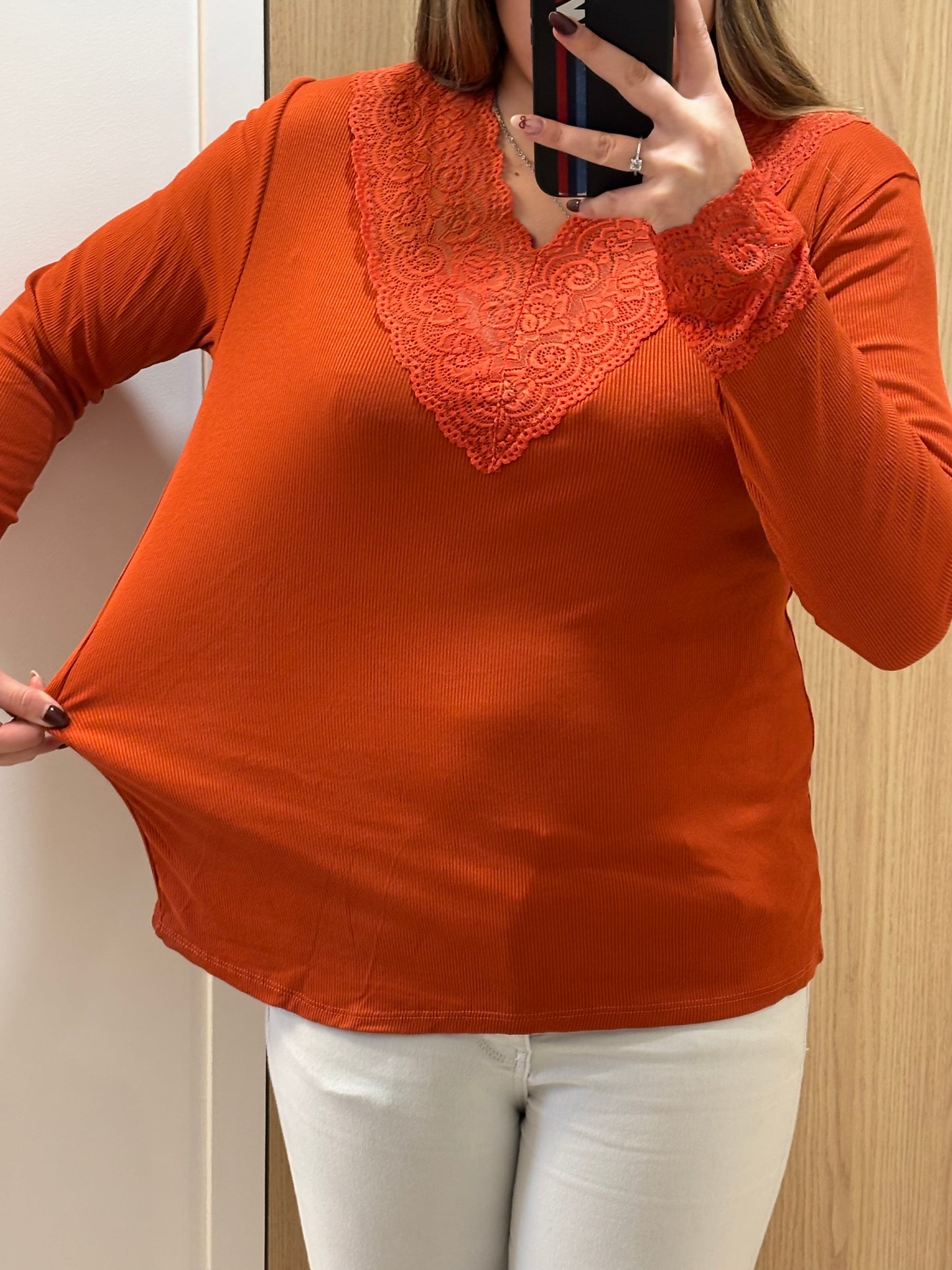 Sous pull en dentelle (plusieurs coloris)