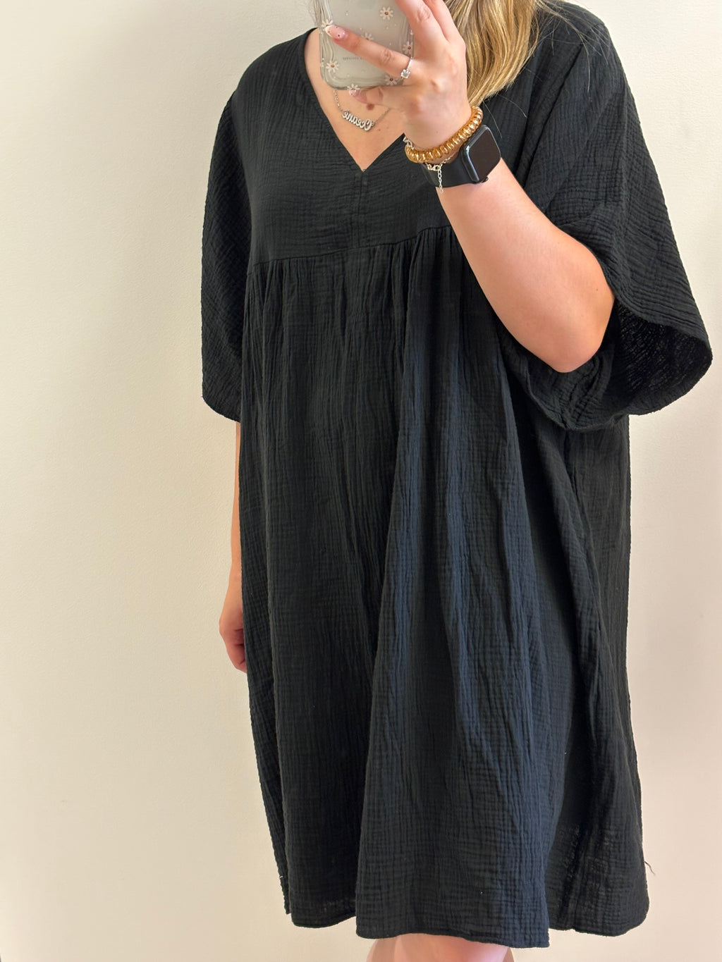 robe courte gaz de coton