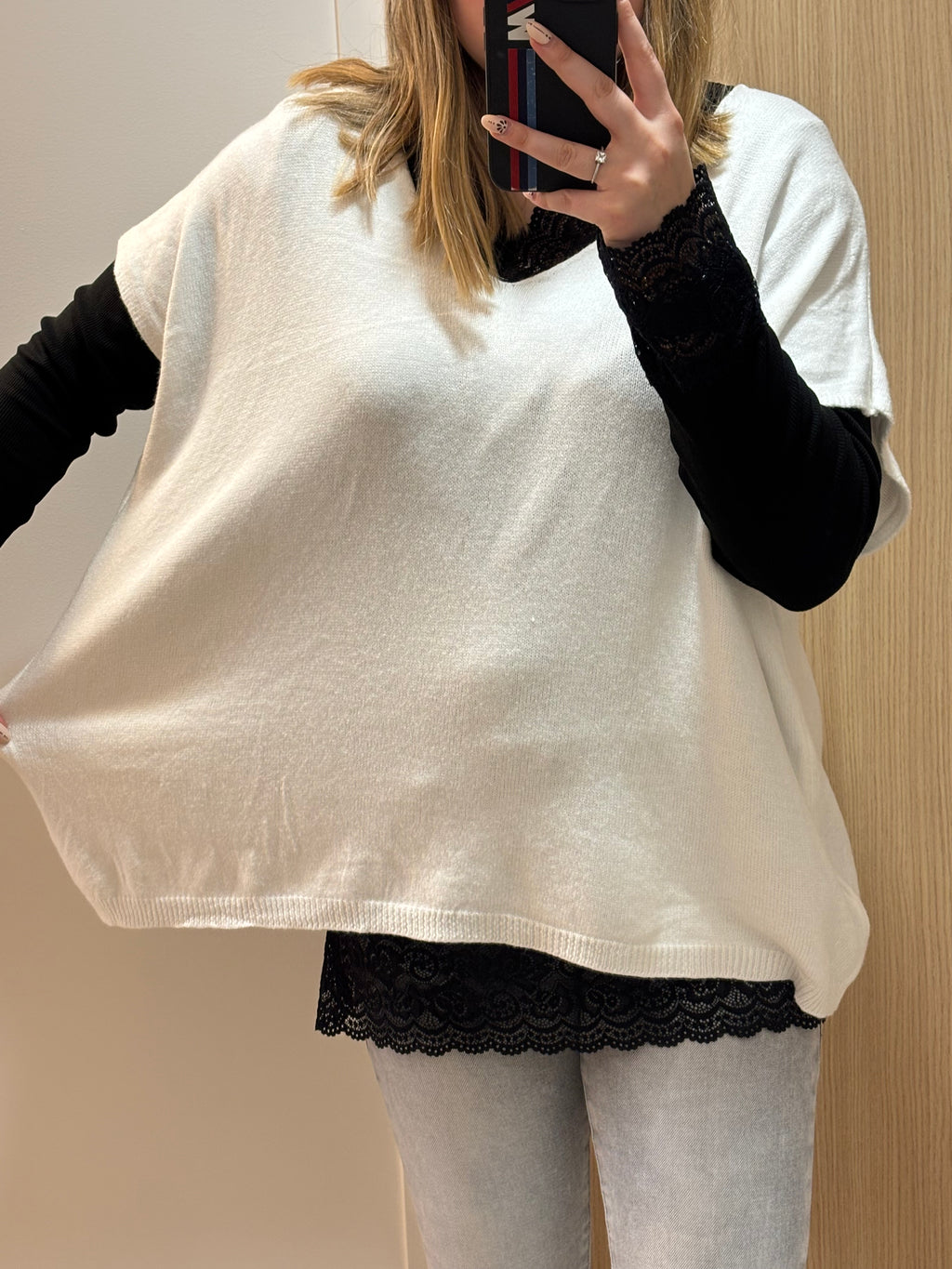 Pull sans manche extra doux