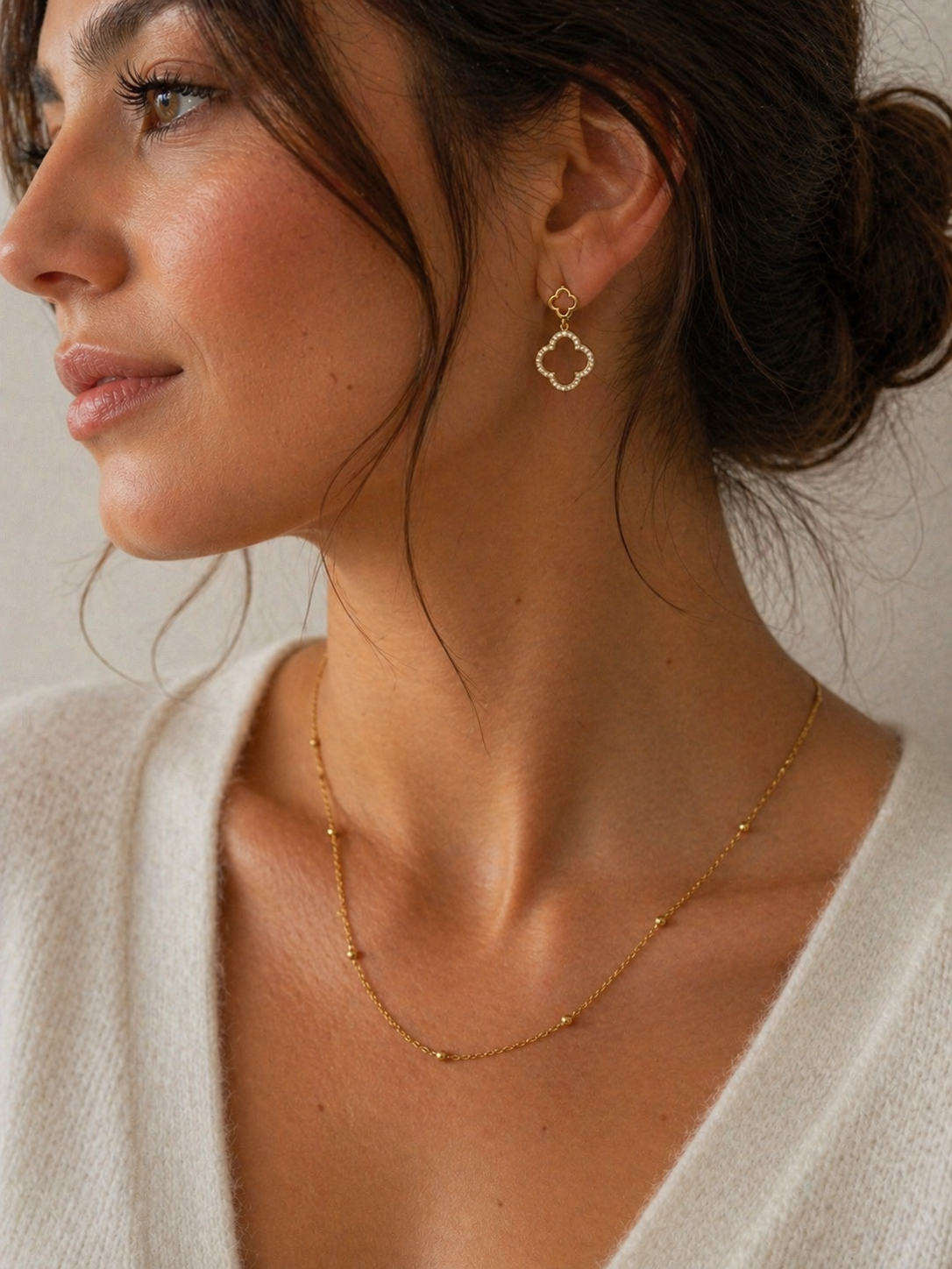 boucle d’oreille trèfle